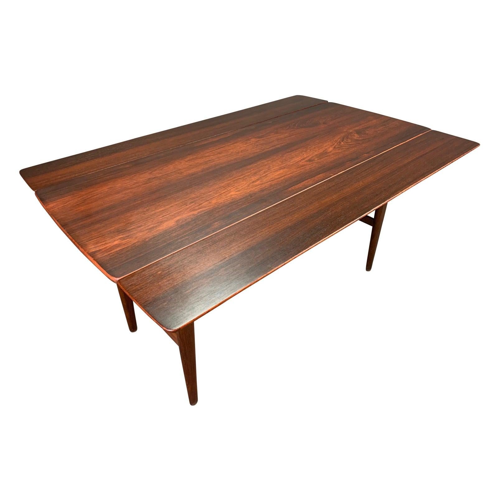 Woodwork RESERVED FOR NOA: Vintage Danish Mid-Century Modern Rosewood Elevator Table