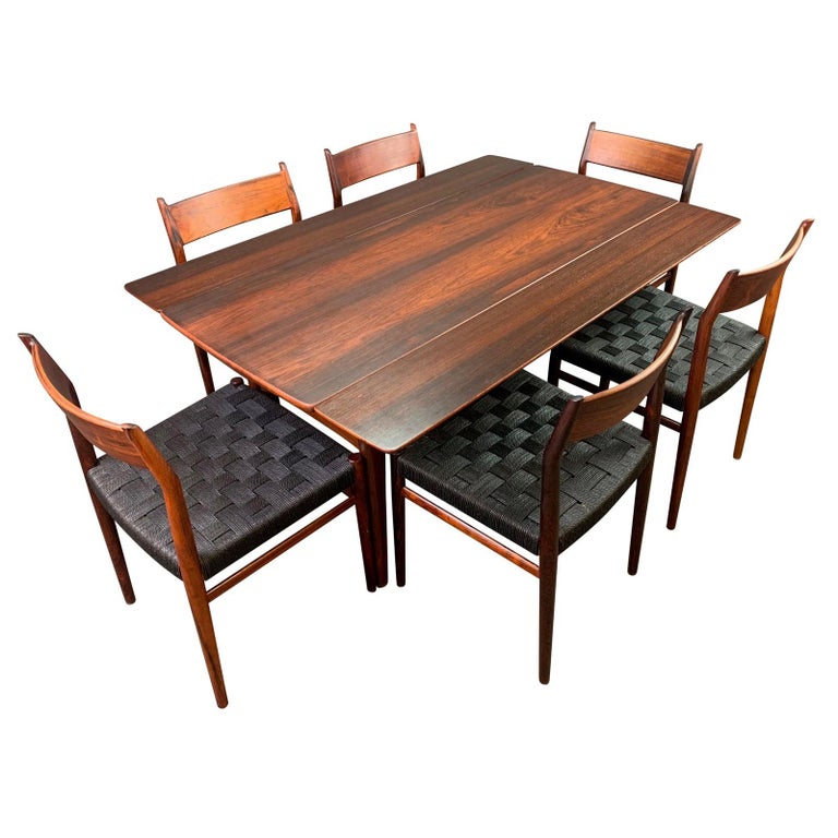 Reserved For Noa Vintage Danish Mid Century Modern Rosewood Elevator Table At 1stdibs