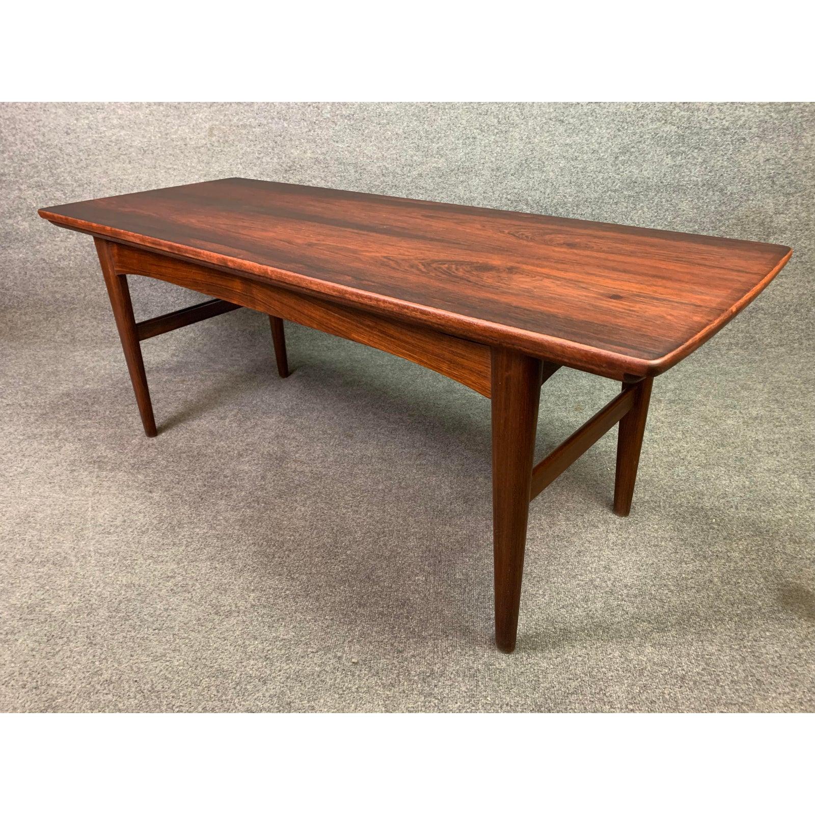 RESERVED FOR NOA: Vintage Danish Mid-Century Modern Rosewood Elevator Table 3