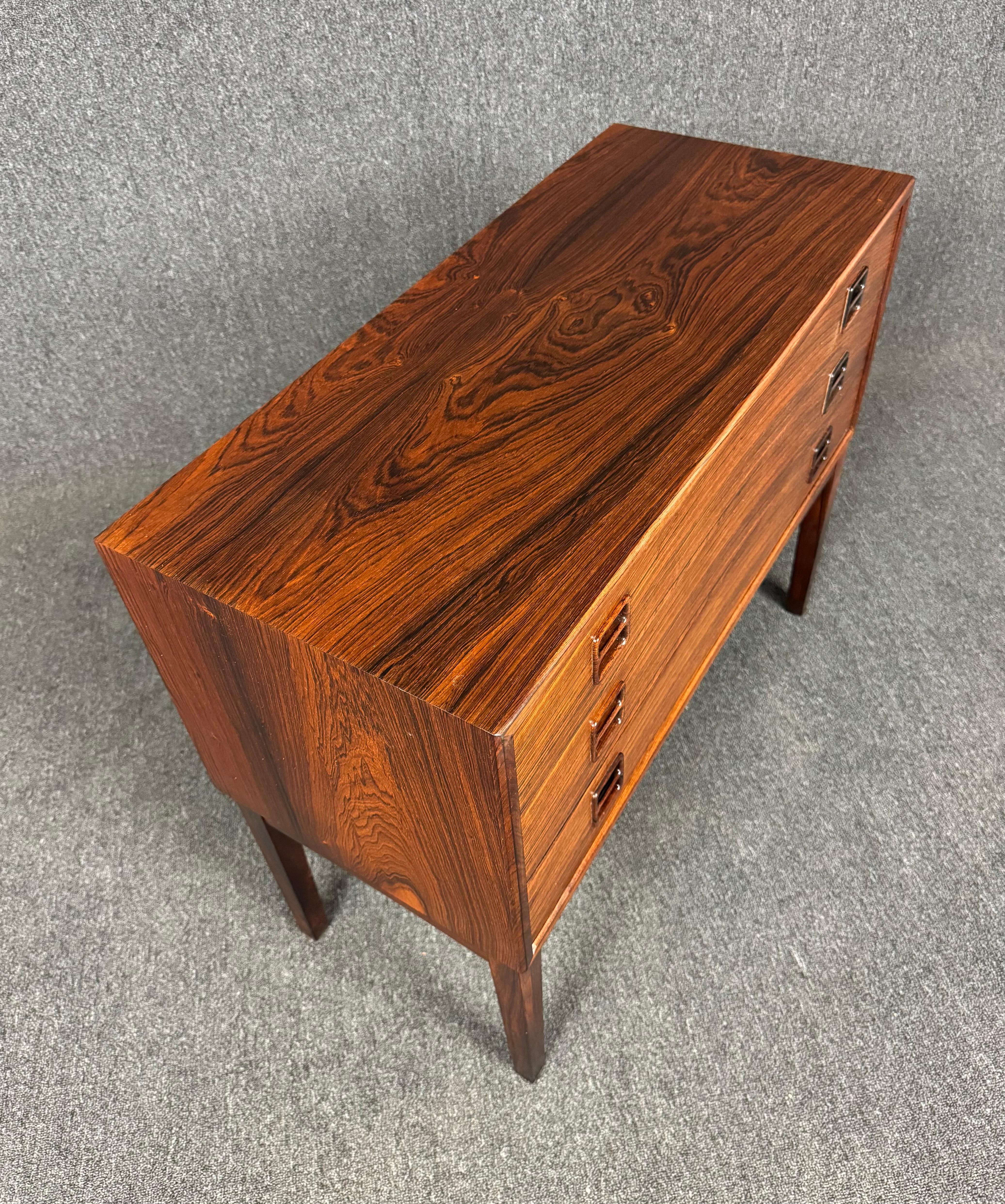 Vintage Danish Mid Century Modern Rosewood Entry Chest by Brouer Mobelfabrik 1