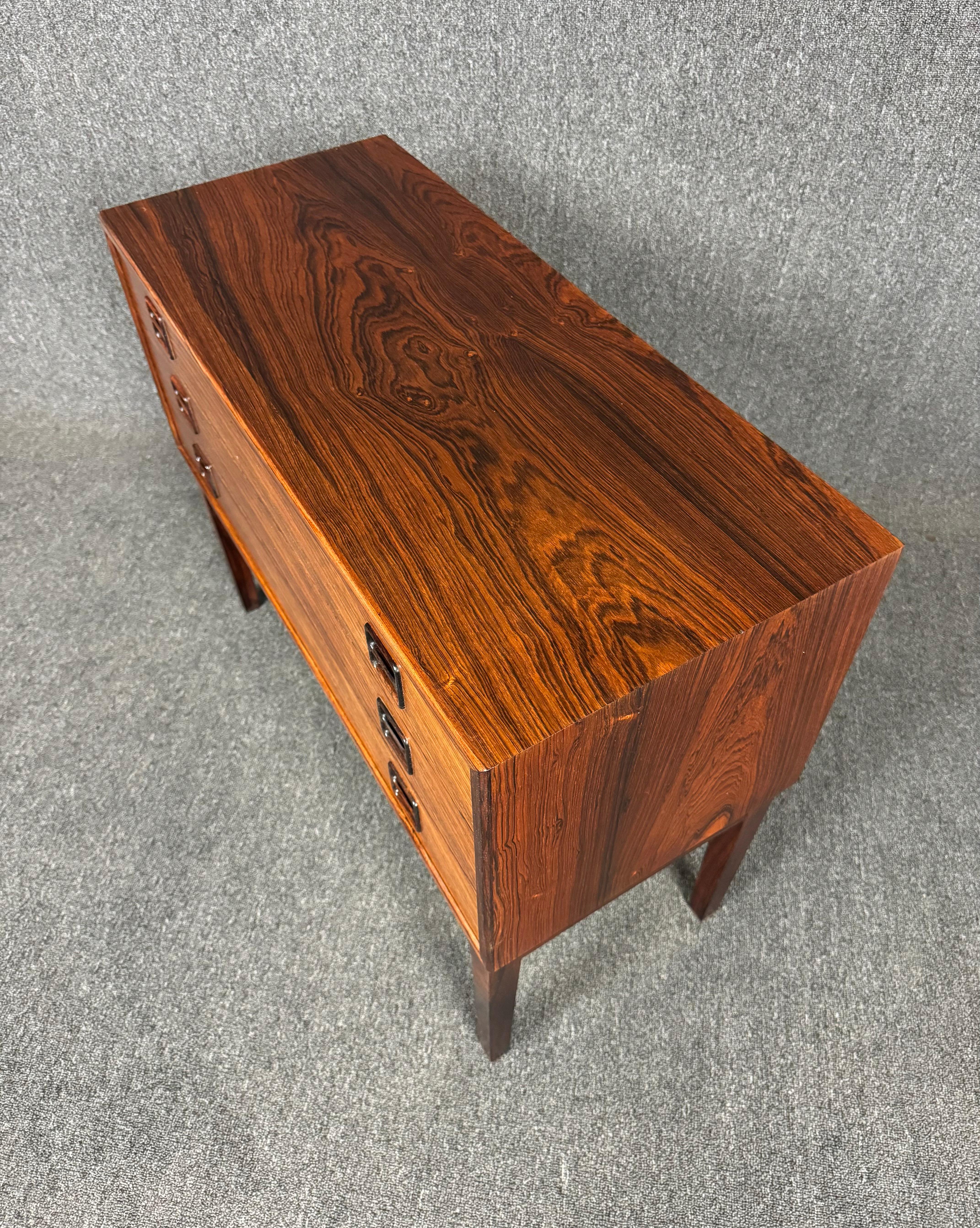 Vintage Danish Mid Century Modern Rosewood Entry Chest by Brouer Mobelfabrik 2