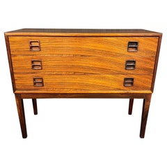 Vintage Danish Mid Century Modern Rosewood Entry Chest by Brouer Mobelfabrik
