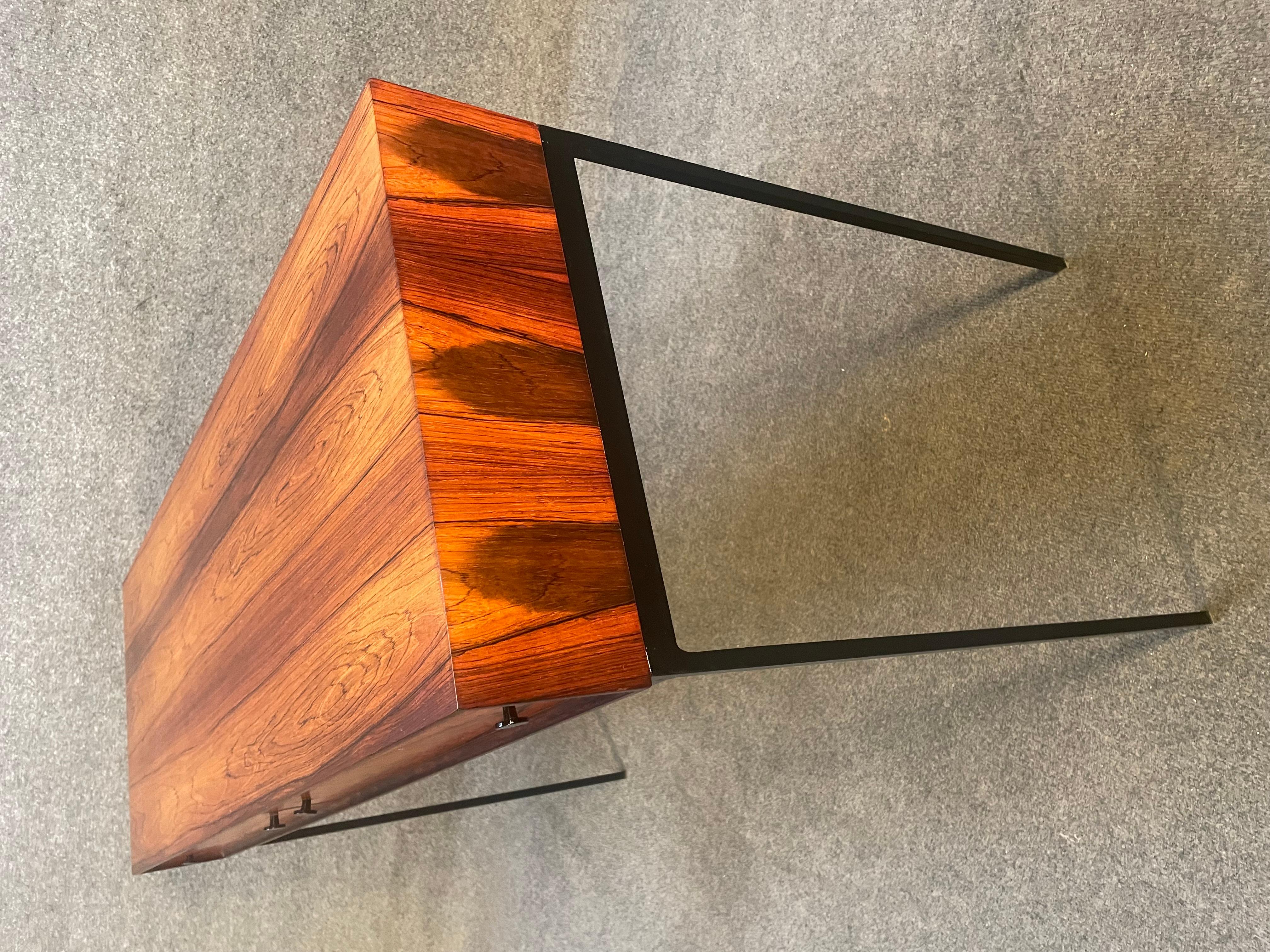 Vintage Danish Mid-Century Modern Rosewood Entry Way Console by Poul Norreklit In Good Condition In San Marcos, CA