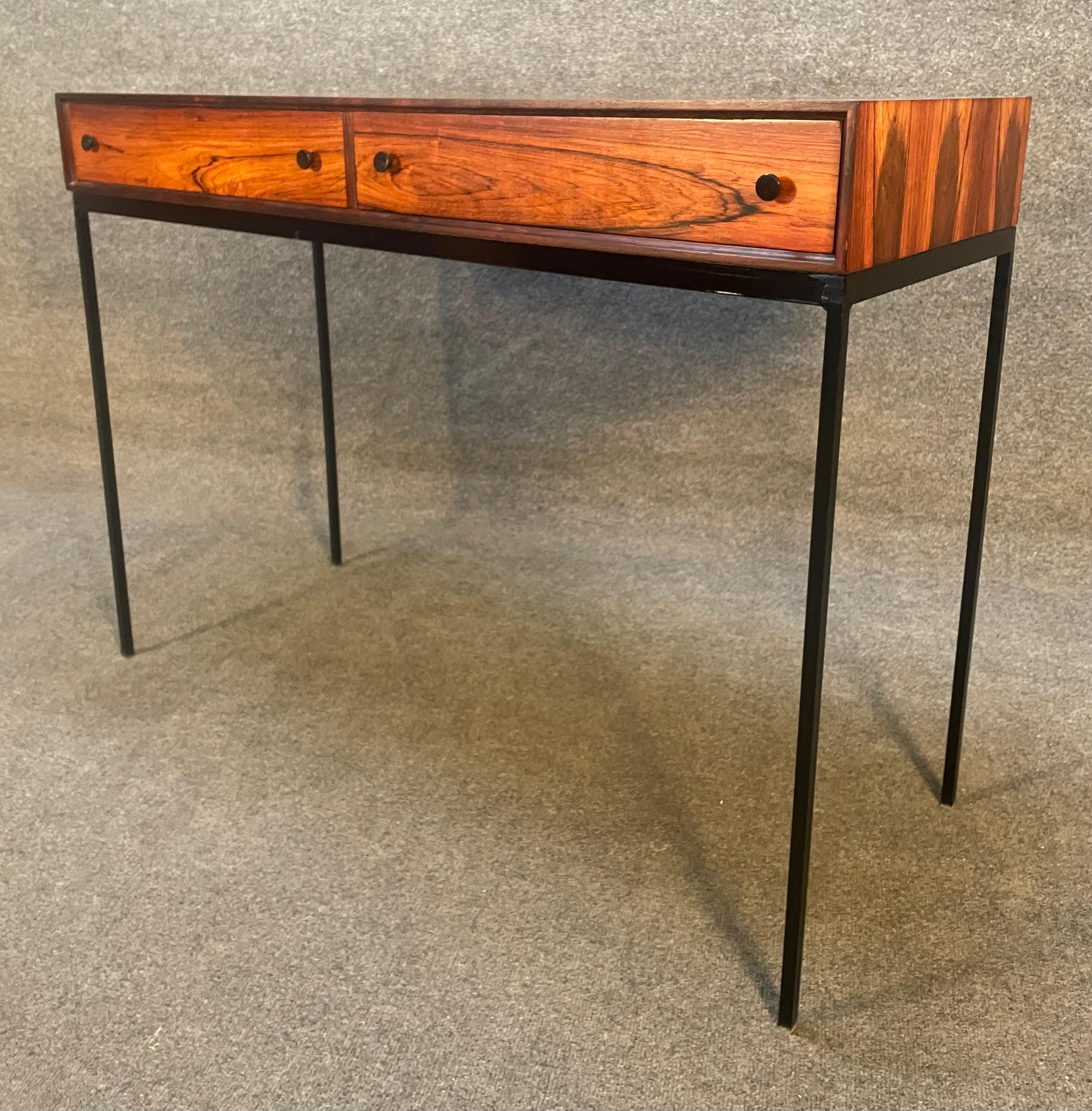 Mid-20th Century Vintage Danish Mid-Century Modern Rosewood Entry Way Console by Poul Norreklit