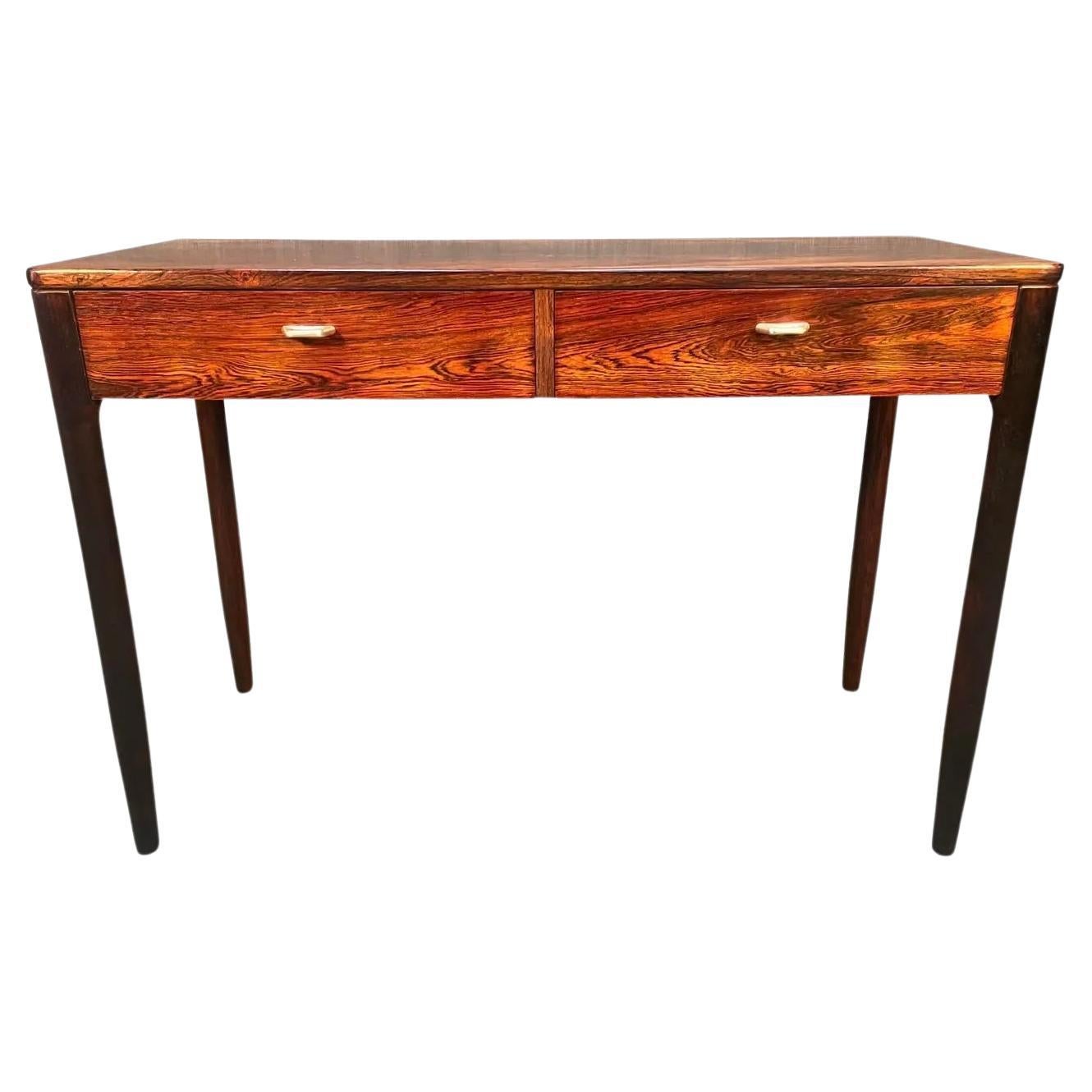 Vintage Danish Mid-Century Modern Rosewood Entry Way Console Table