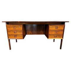 Vintage Danish Mid Century Modern Rosewood Floating Desk by Gunnar Falsig