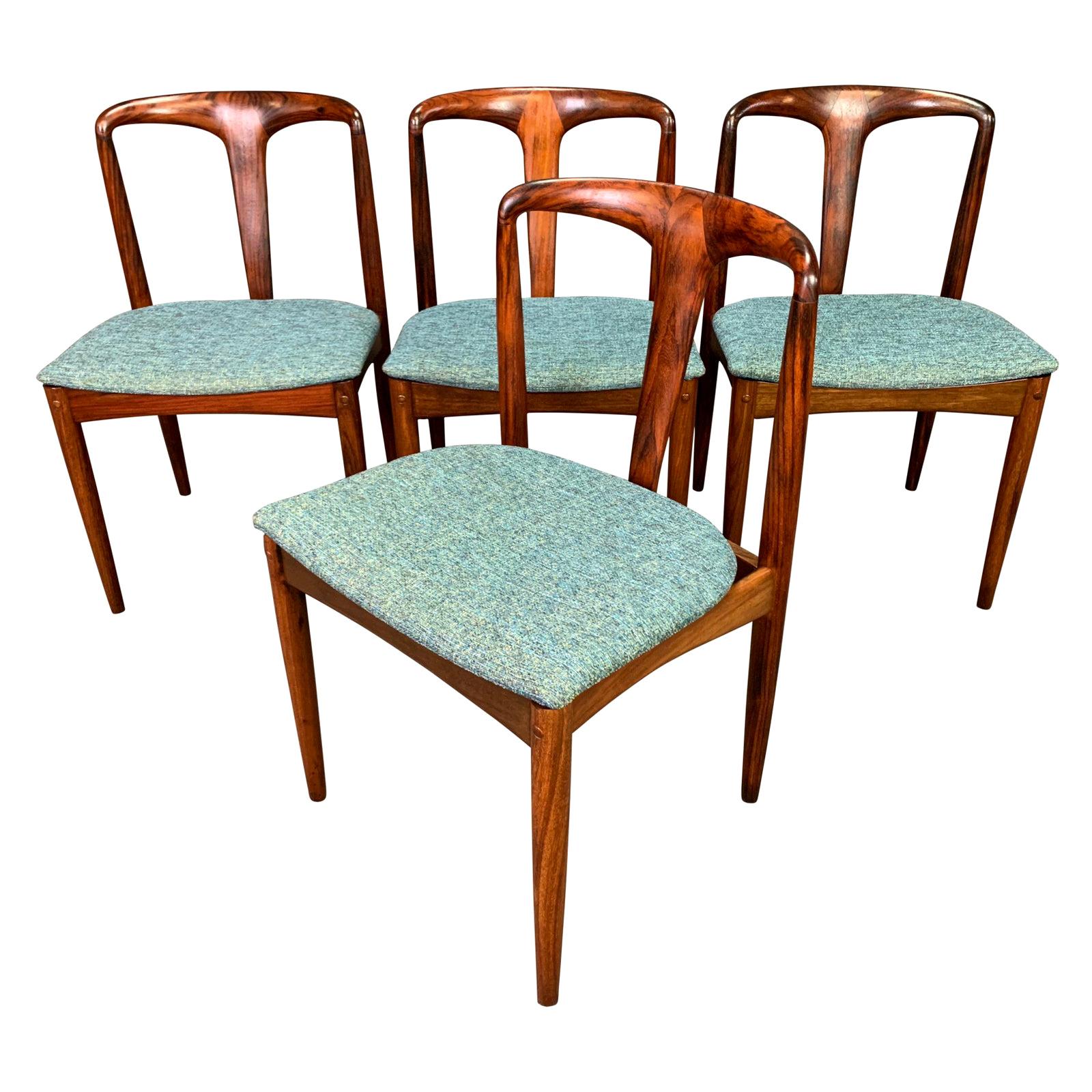 Vintage Danish Mid-Century Modern Rosewood "Julia" Chairs by Johannes Andersen