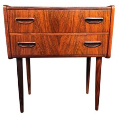 Vintage Danish Mid Century Modern Rosewood Nightstand - Entry Chest