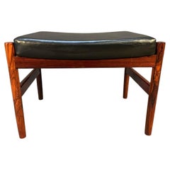 Vintage Danish Mid-Century Modern Rosewood Ottoman by Spottrup