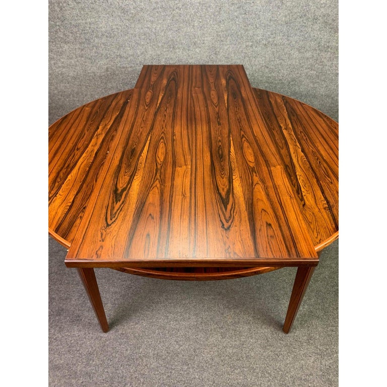 Vintage Danish Mid-Century Modern Rosewood Oval Dining ...