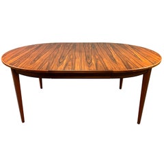 Vintage Danish Mid-Century Modern Rosewood Oval Dining Table Vintage Danish Mid-Century Modern Rosewood Oval Dining Table
