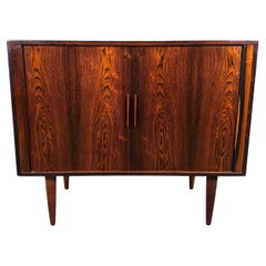 Vintage Danish Mid Century Modern Rosewood Record Cabinet by Kai Kristiansen
