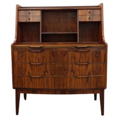 Vintage Danish Mid Century Modern Rosewood Secretary Desk