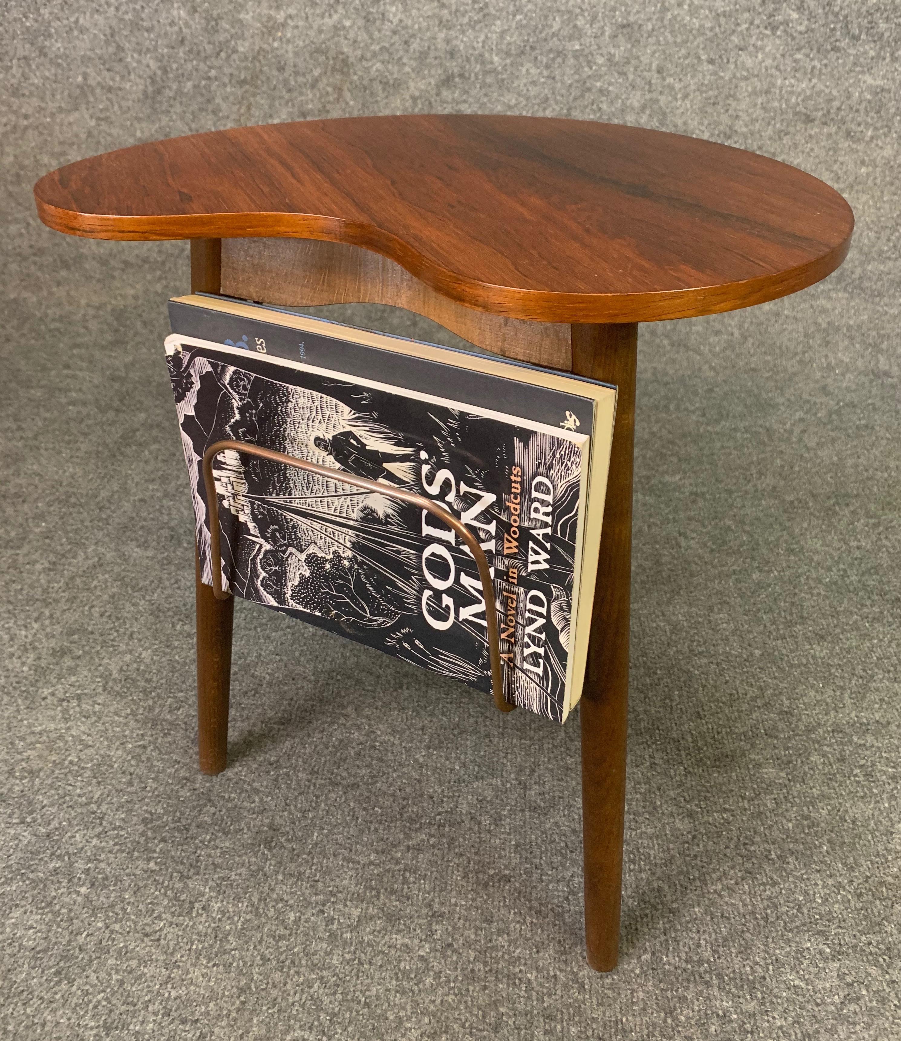Vintage Danish Mid-Century Modern Rosewood Side Table by Gorm Mobler 4