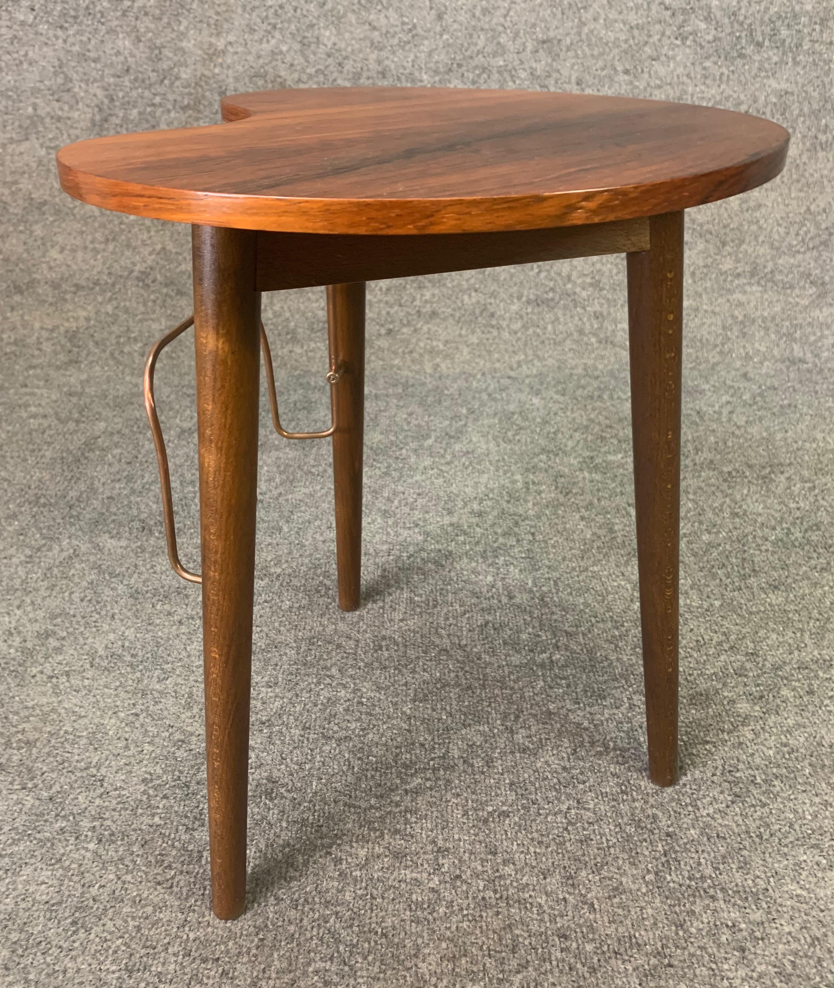 Woodwork Vintage Danish Mid-Century Modern Rosewood Side Table by Gorm Mobler