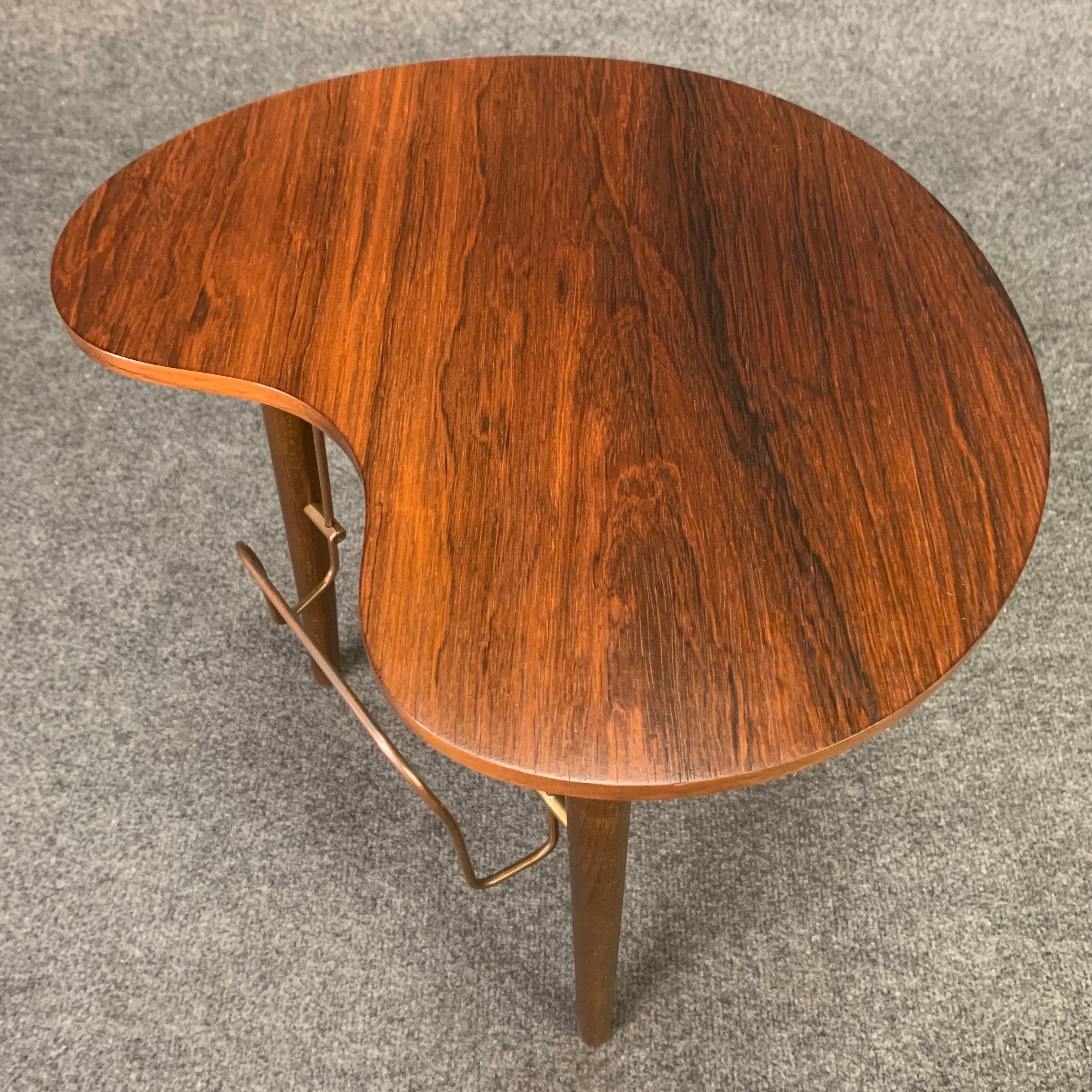 Vintage Danish Mid-Century Modern Rosewood Side Table by Gorm Mobler 2