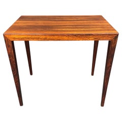 Vintage Danish Mid Century Modern Rosewood Side Table by Severin Hansen