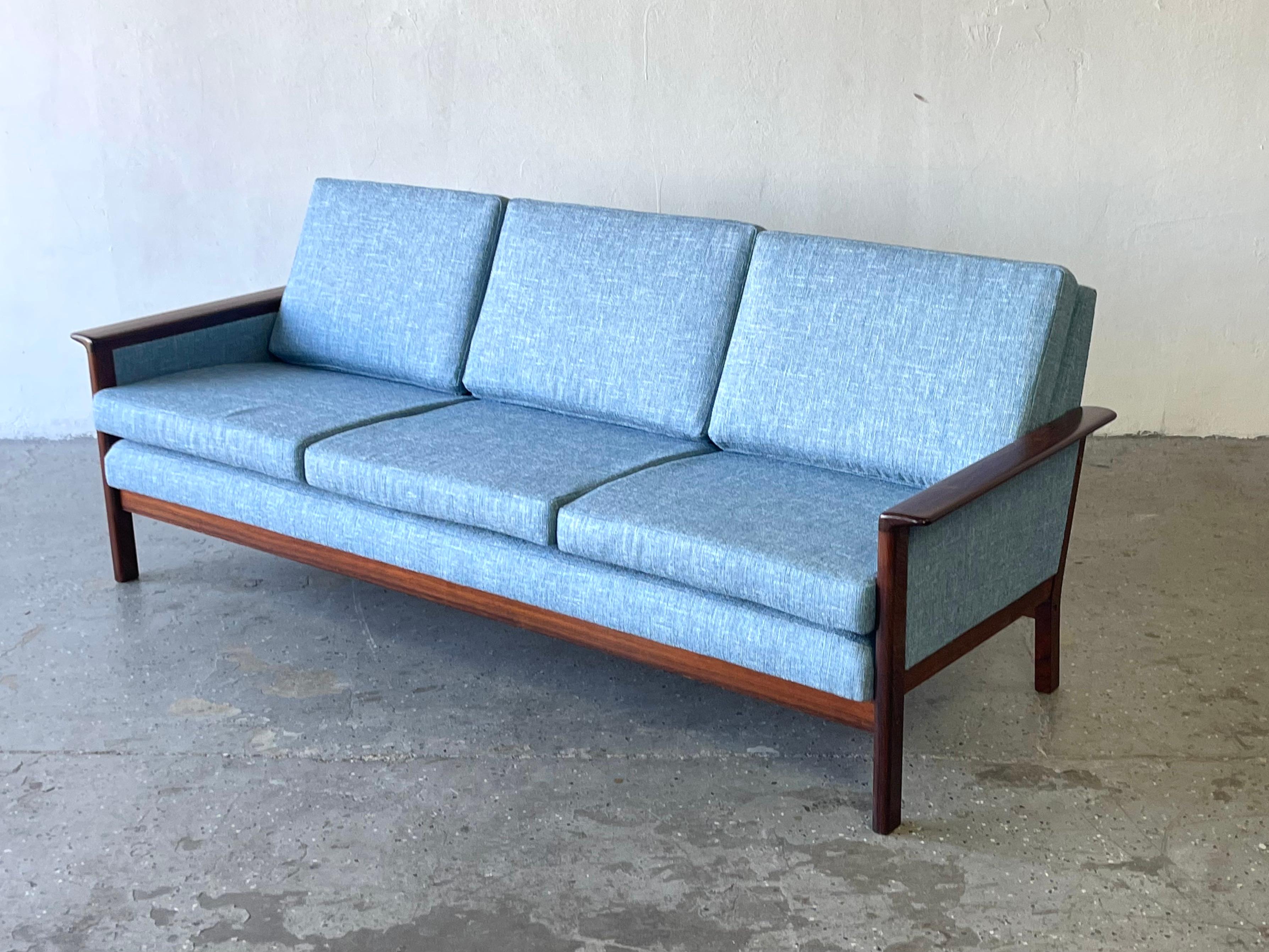 Vintage Danish Mid-Century Modern Rosewood Sofa & Lounge Chair by Westnofa In Excellent Condition For Sale In Las Vegas, NV