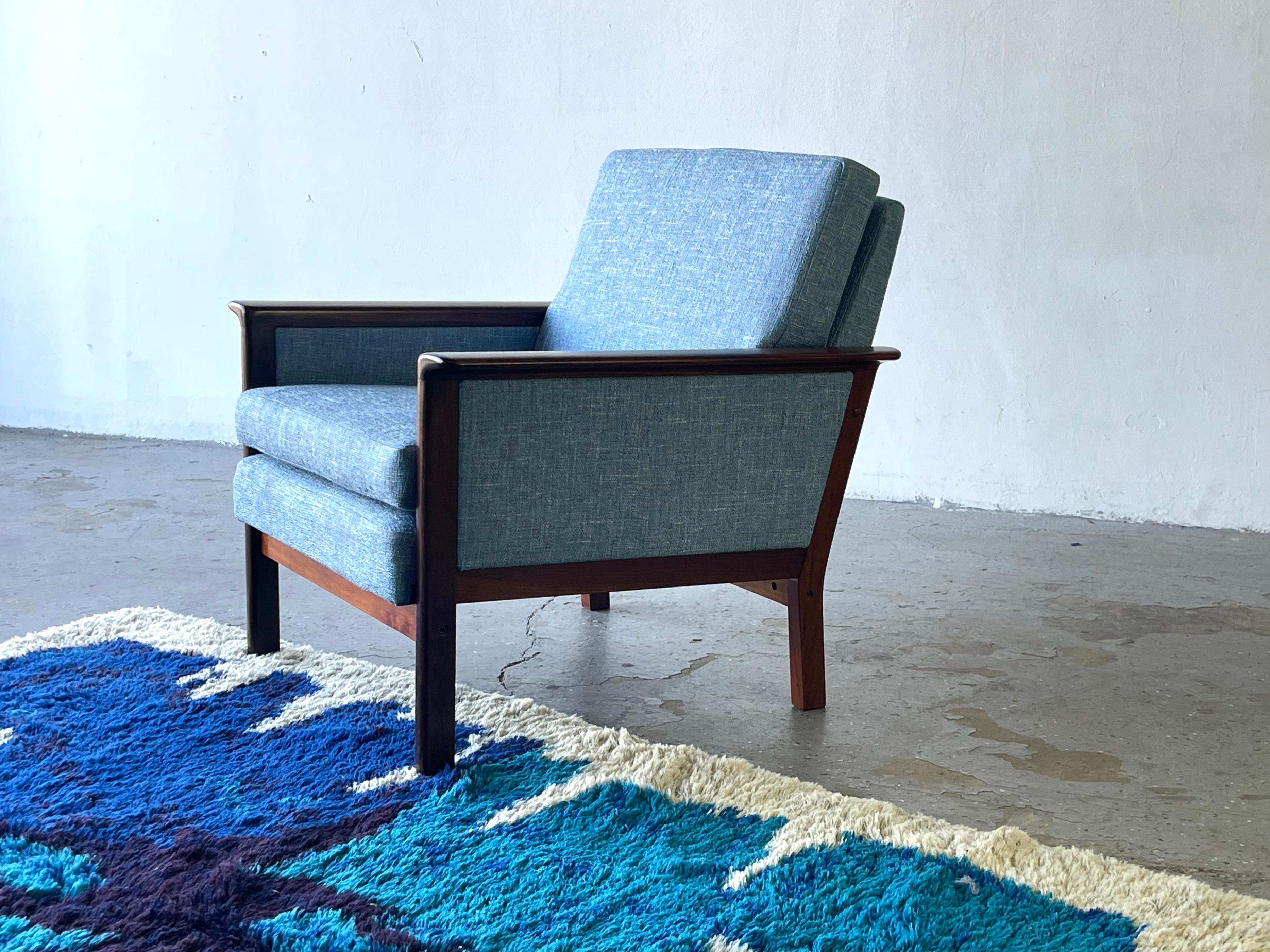 Vintage Danish Mid-Century Modern Rosewood Sofa & Lounge Chair by Westnofa 3