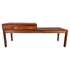 Vintage Danish Mid Century Modern Rosewood Telephone Bench by Wards Ateljéer