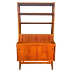 Vintage Danish Mid-Century Modern Secretary Bookcase in Teak by Johannes Sorth