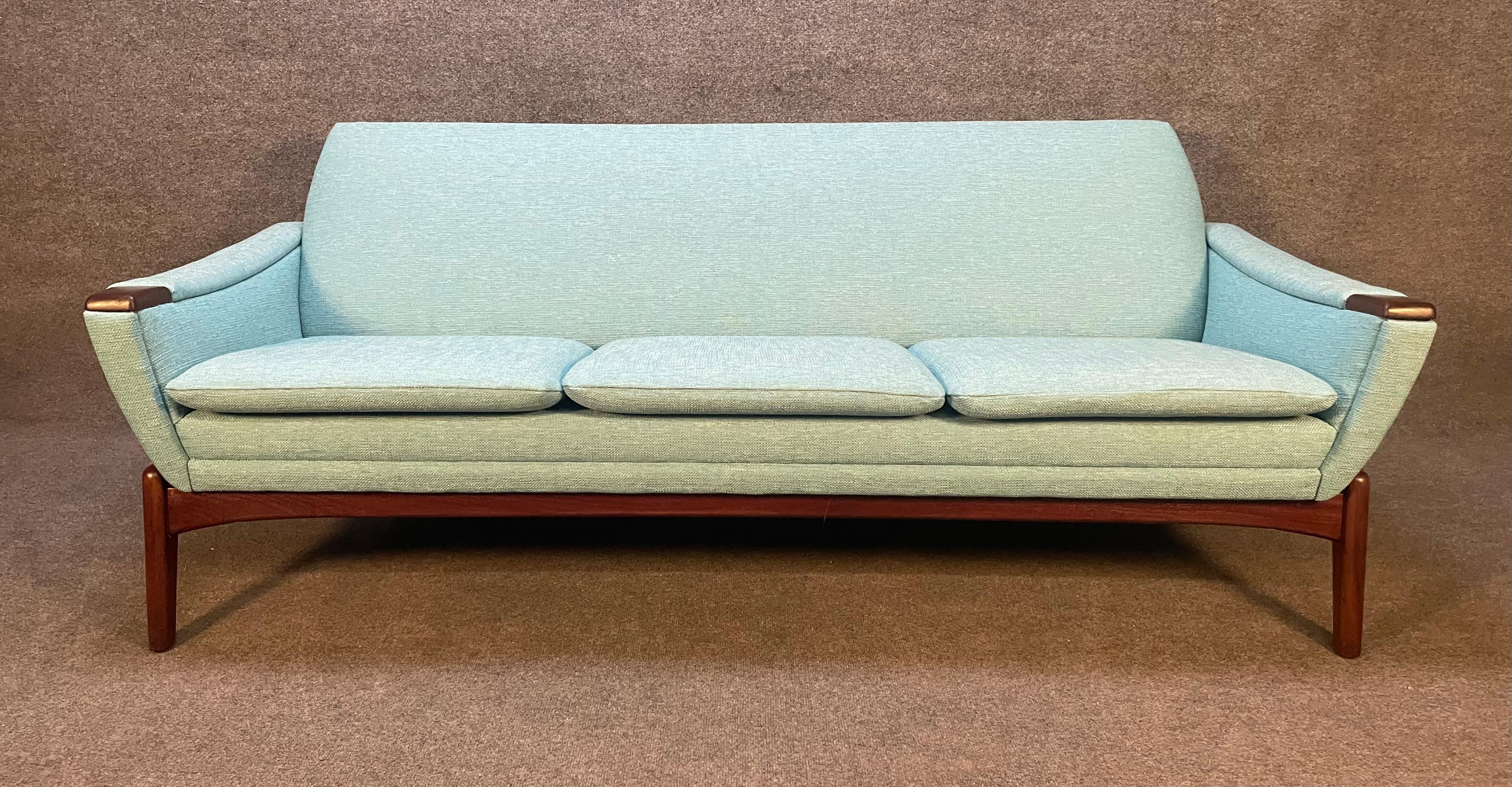 Woodwork Vintage Danish Mid-Century Modern Sofa with Teak Paws