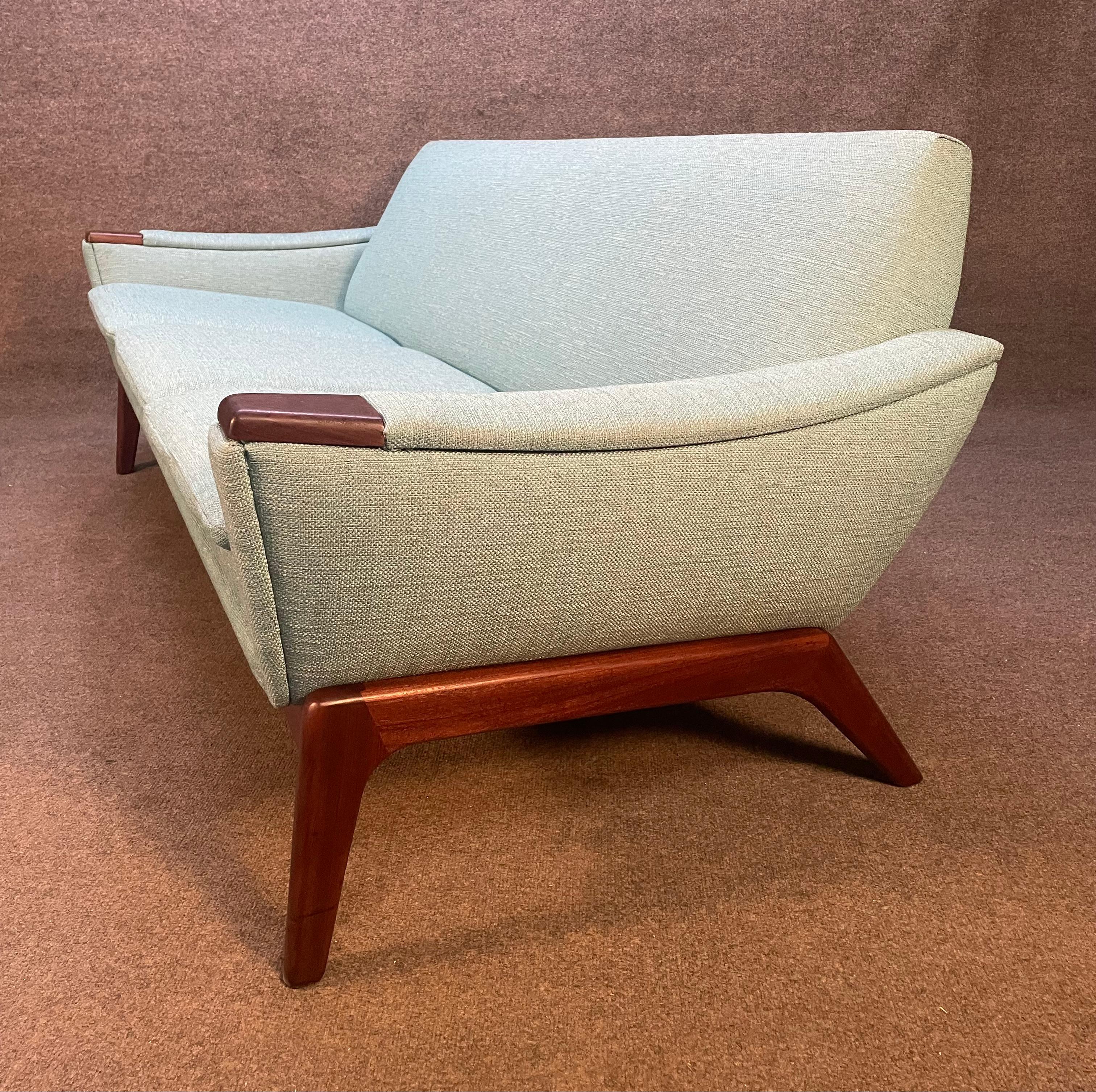 Vintage Danish Mid-Century Modern Sofa with Teak Paws 2