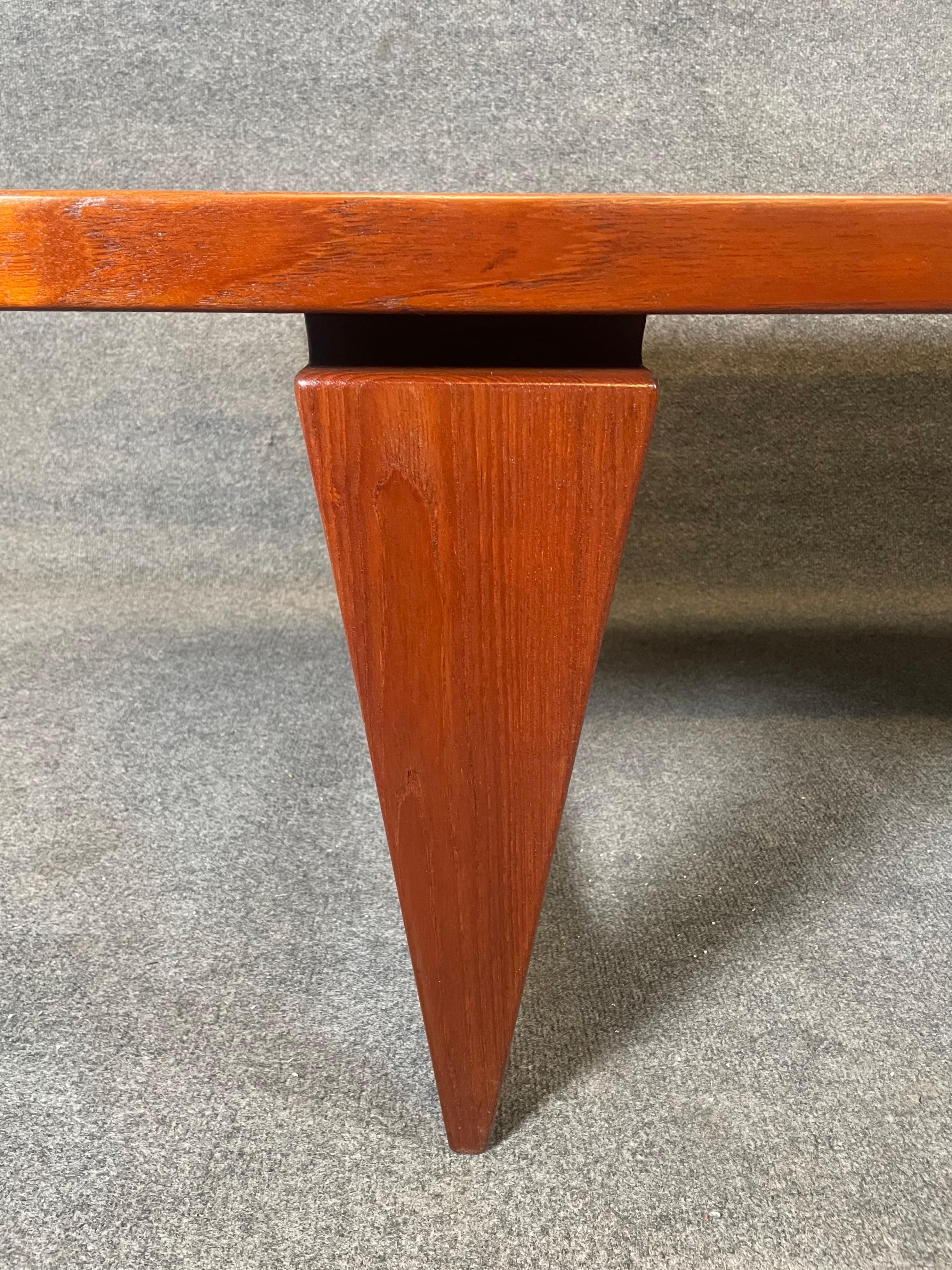 Woodwork Vintage Danish Mid Century Modern Solid Teak Coffee Table Ml-115 by Illum Wikkel