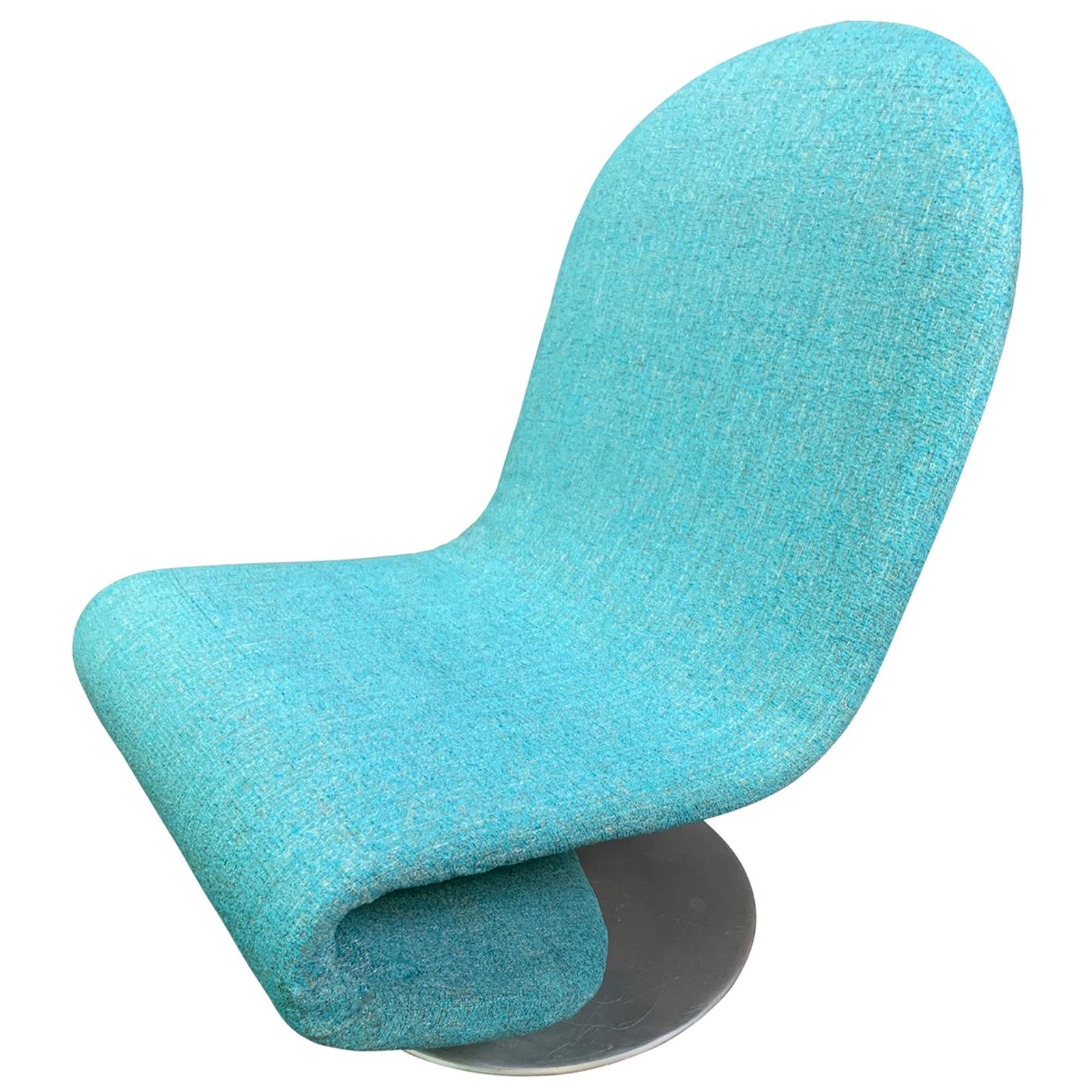 Vintage Danish Mid-Century Modern "System 1-2-3" Lounge Chair by Verner Panton For Sale