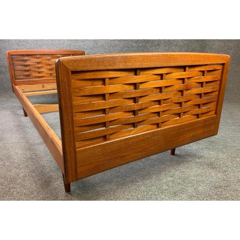 Vintage Danish MidCentury Modern Teak Bed Frame at 1stDibs