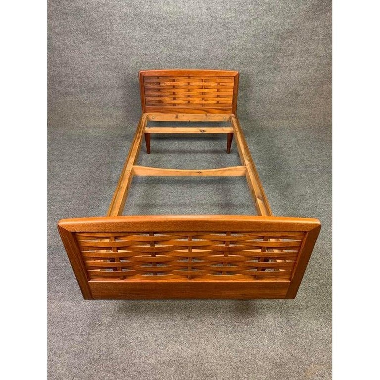 Vintage Danish MidCentury Modern Teak Bed Frame at 1stDibs