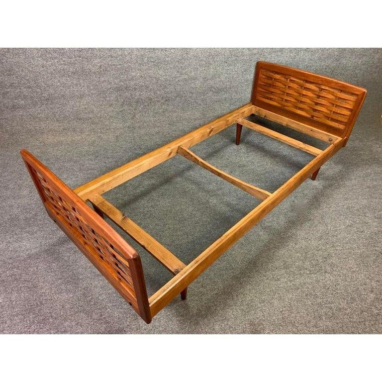 Vintage Danish MidCentury Modern Teak Bed Frame at 1stDibs