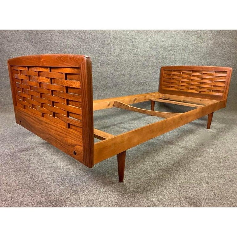 Vintage Danish MidCentury Modern Teak Bed Frame at 1stDibs