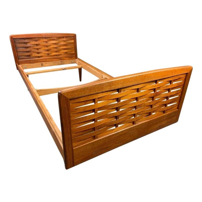 Vintage Danish MidCentury Modern Teak Bed Frame at 1stDibs