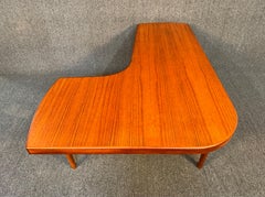 Vintage Danish Mid Century Modern Teak "Boomerang" Coffee Table