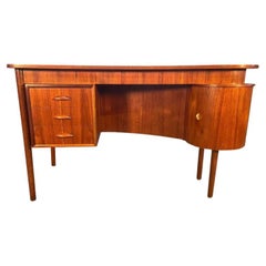 Vintage Danish Mid-Century Modern Teak Boomerang Writing Desk