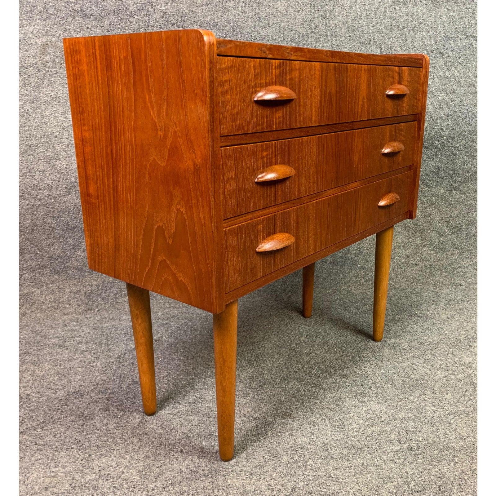vintage teak chest of drawers