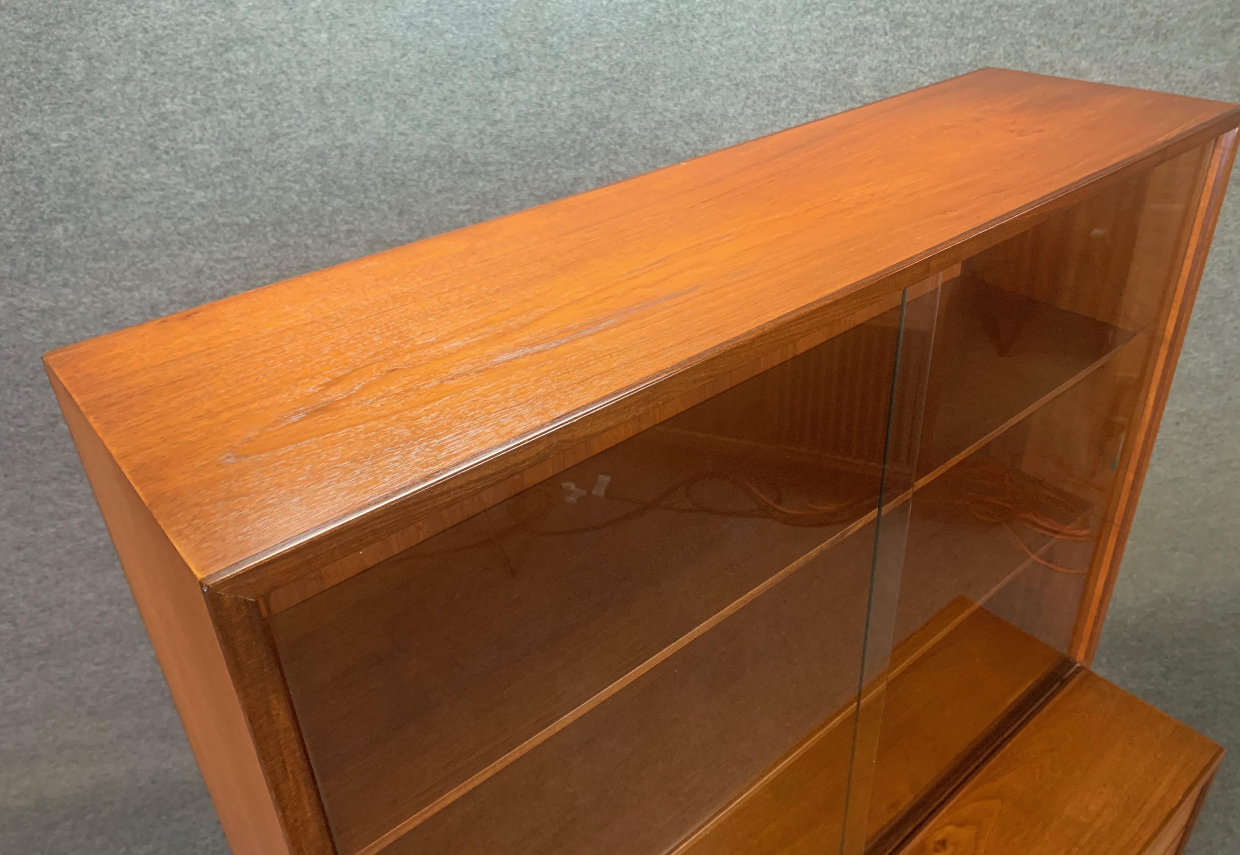Mid-20th Century Vintage Danish Mid-Century Modern Teak Chest of Drawers Hutch by Kofod Larsen