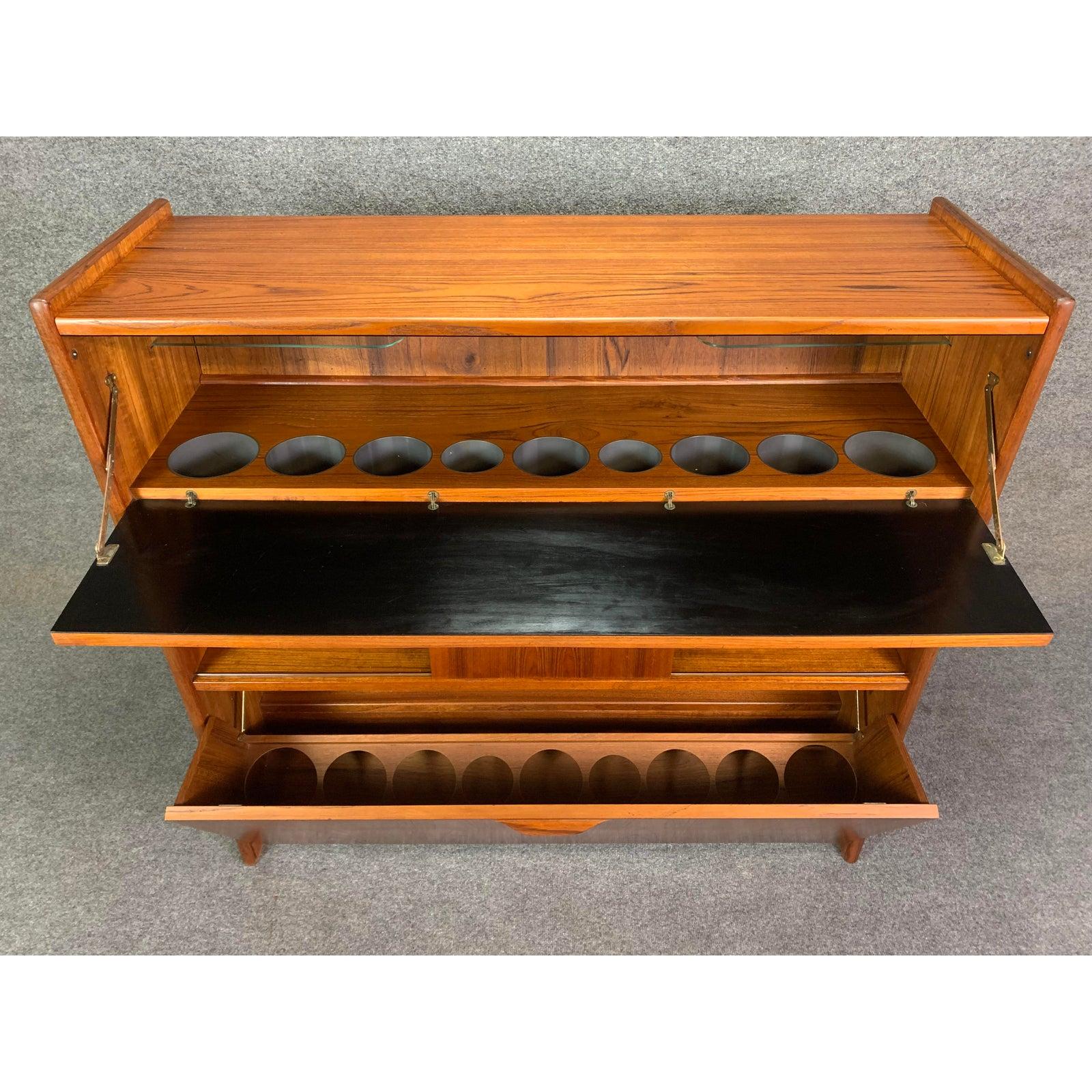 Vintage Danish Mid-Century Modern Teak Cocktail Bar Sk661 by Johannes ...