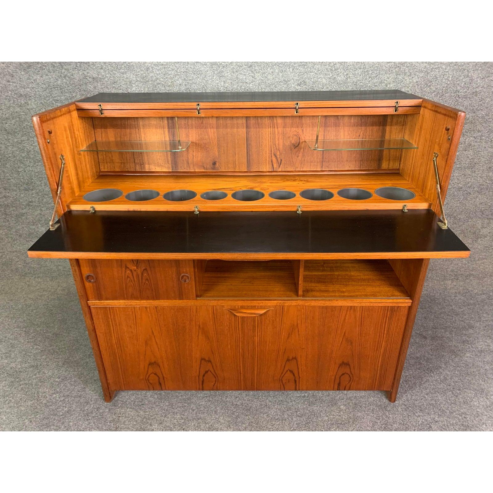 Vintage Danish Mid-Century Modern Teak Cocktail Bar Sk661 by Johannes ...