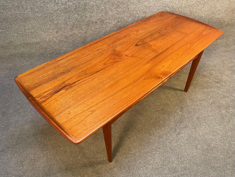 Vintage Danish MidCentury Modern Teak Coffee Table by Edvard Kindt