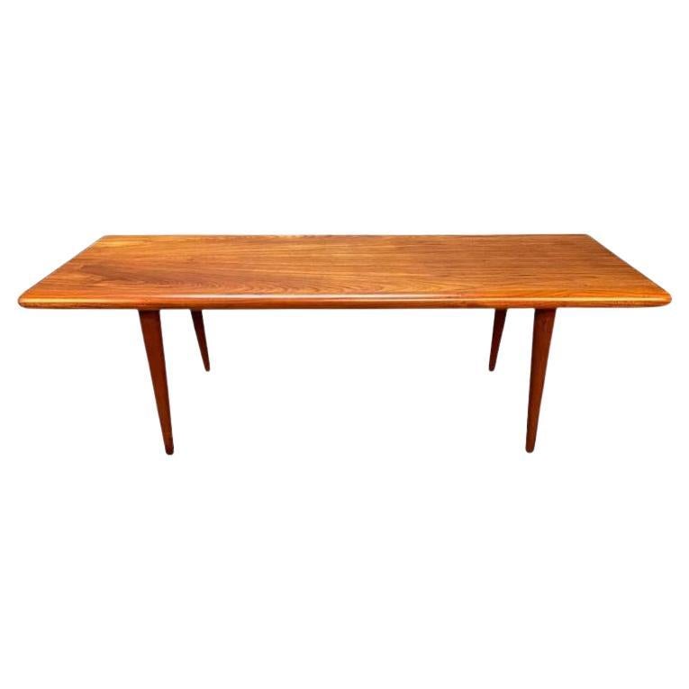 Vintage Danish Mid Century Modern Teak Coffee Table by Jacob Nielsen & Sonner