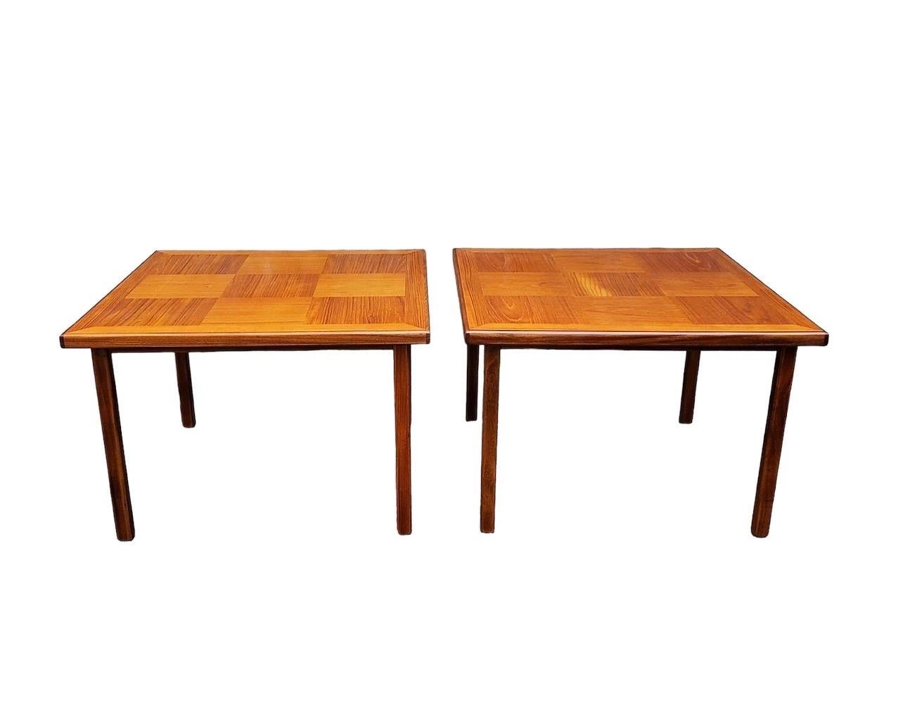 Vintage Danish Mid-Century Modern teak coffee tables. Set of 2.

Dimensions. 29 W; 29 D; 20 H.