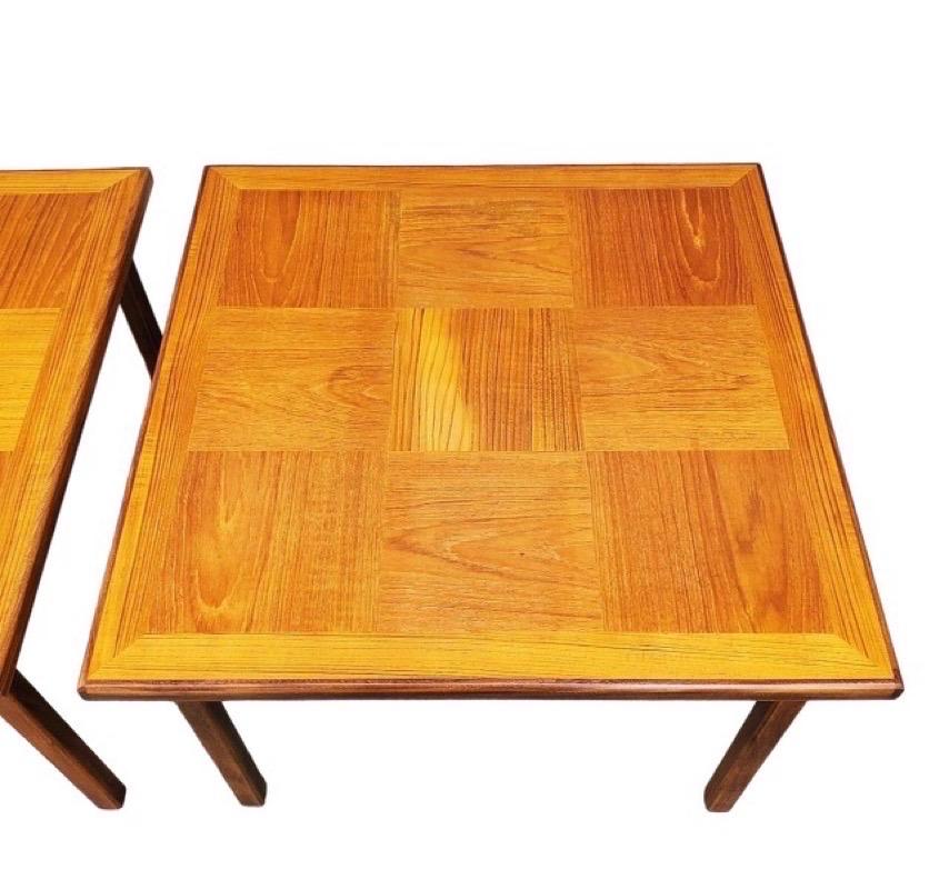 Vintage Danish Mid-Century Modern Teak Coffee Tables, Set of 2 For Sale 3