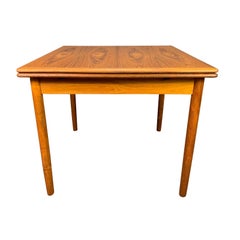 Vintage Danish Mid-Century Modern Teak Compact Dining Table Vintage Danish Mid-Century Modern Teak Compact Dining Table