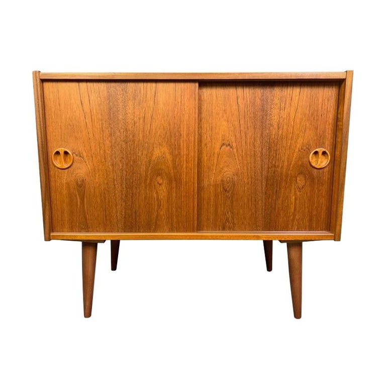 Vintage Danish MidCentury Modern Teak Compact Storage For Sale