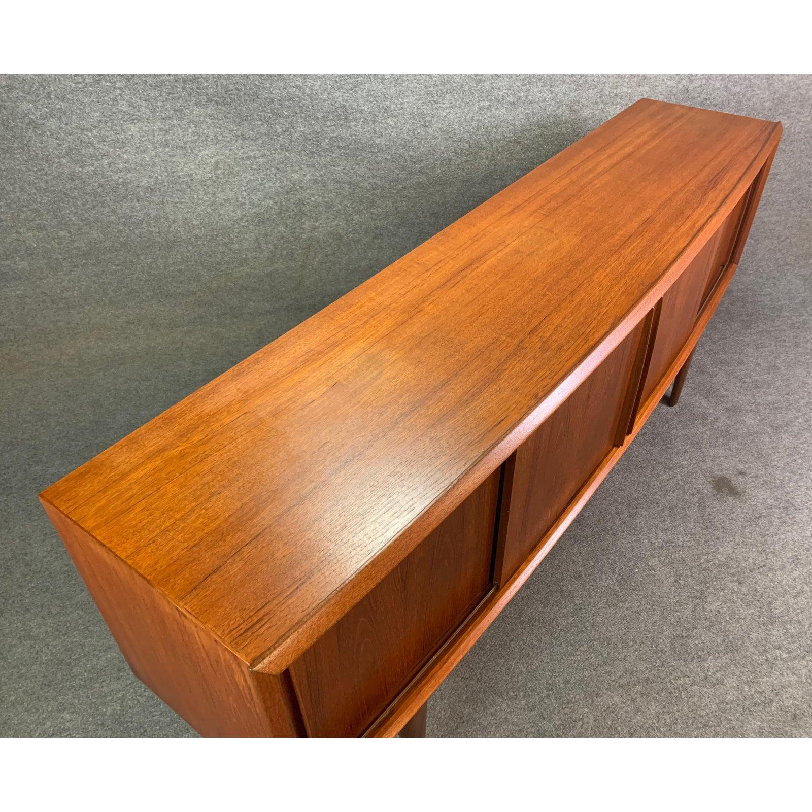Scandinavian Modern Vintage Danish Mid-Century Modern Teak Credenza by Arne Vodder for HP Hansen