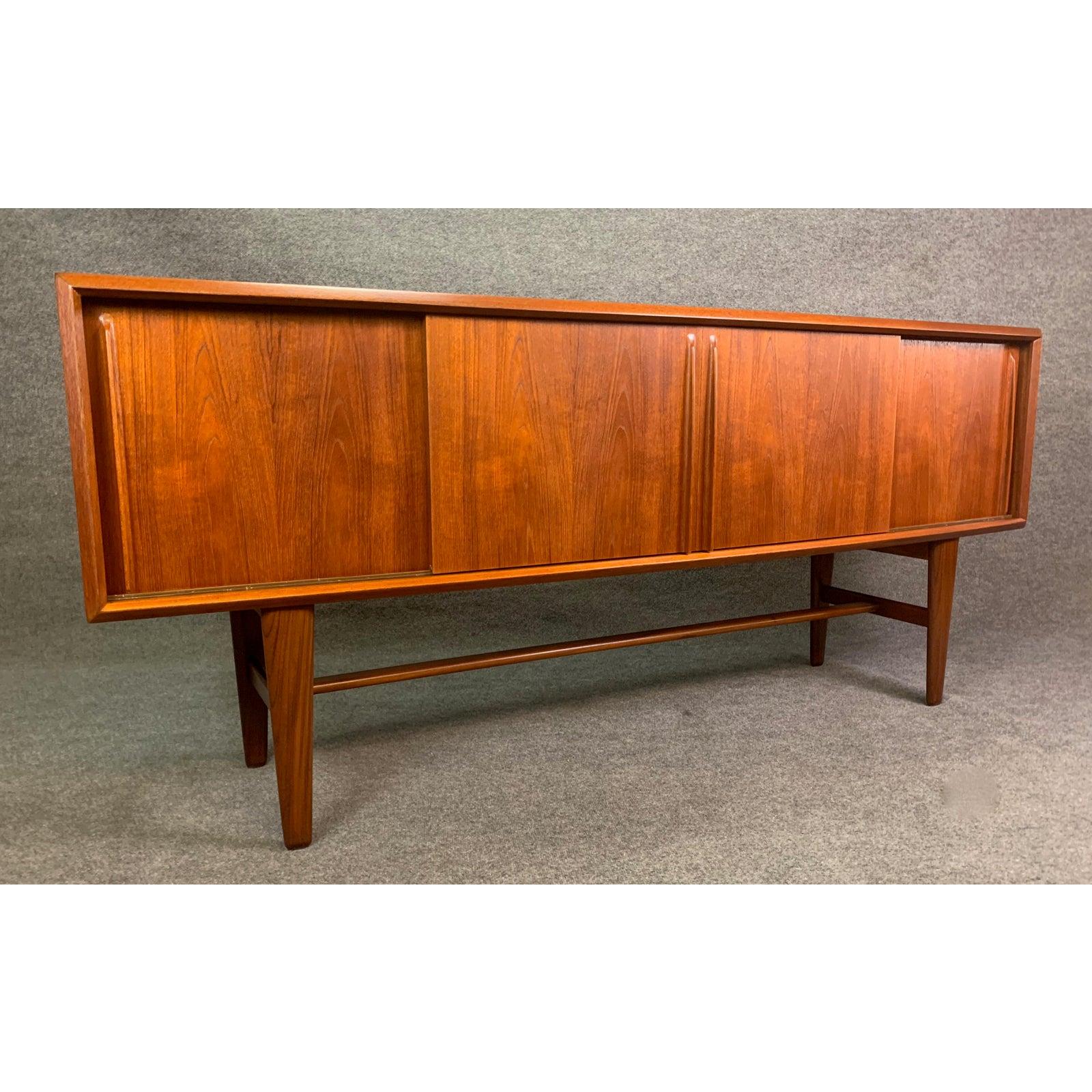 Woodwork Vintage Danish Mid-Century Modern Teak Credenza by Arne Vodder for HP Hansen