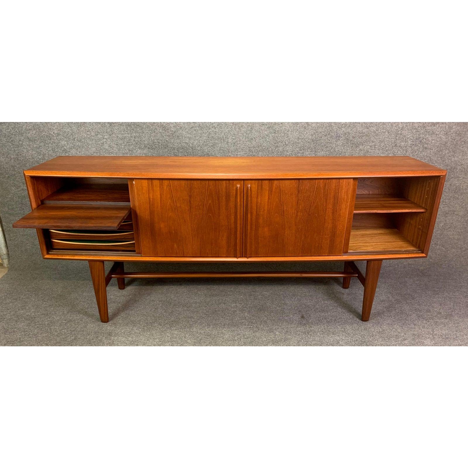Vintage Danish Mid-Century Modern Teak Credenza by Arne Vodder for HP Hansen 2