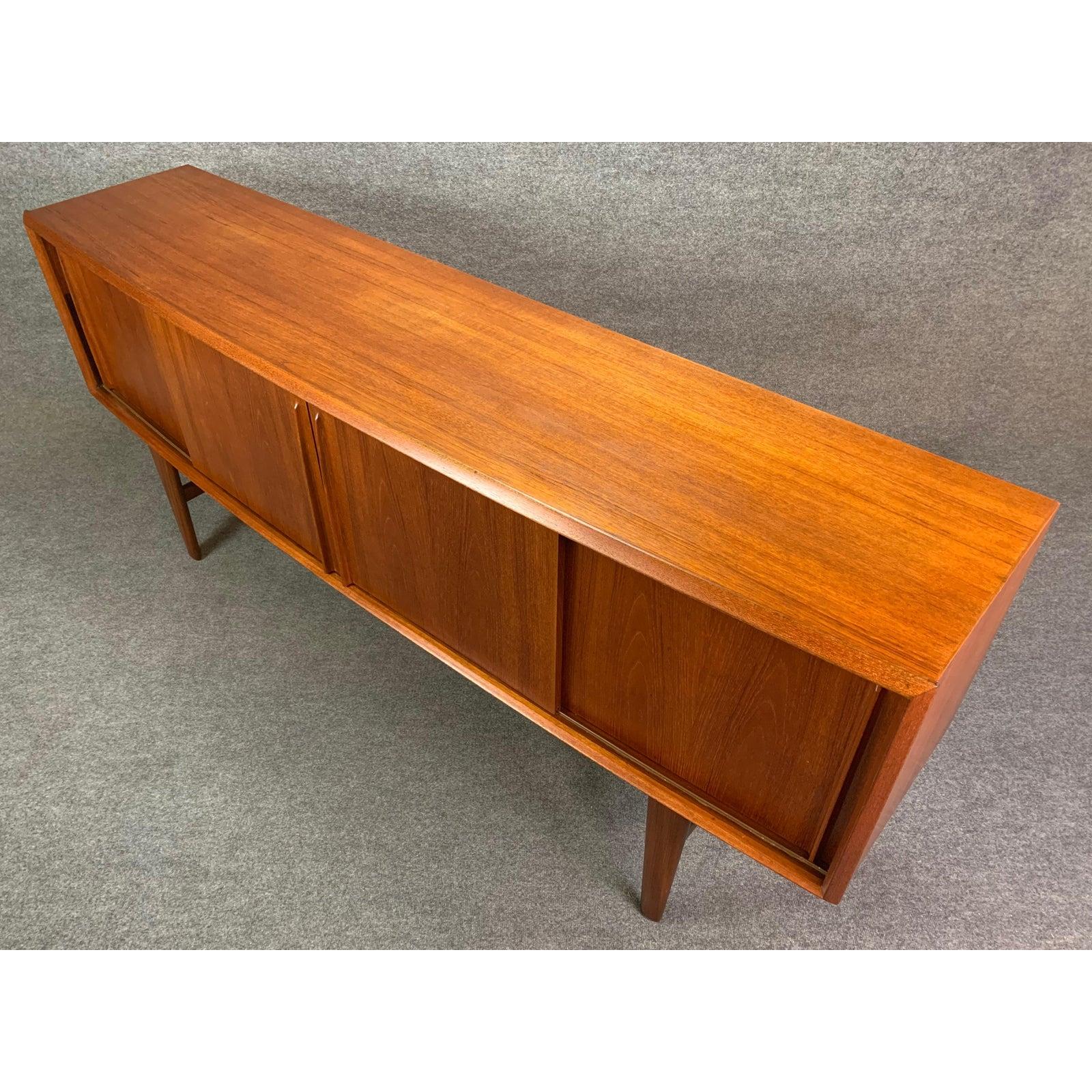 Vintage Danish Mid-Century Modern Teak Credenza by Arne Vodder for HP Hansen 3